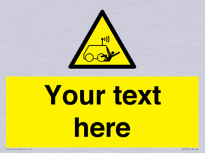 Custom warning run over by operator controlled machine